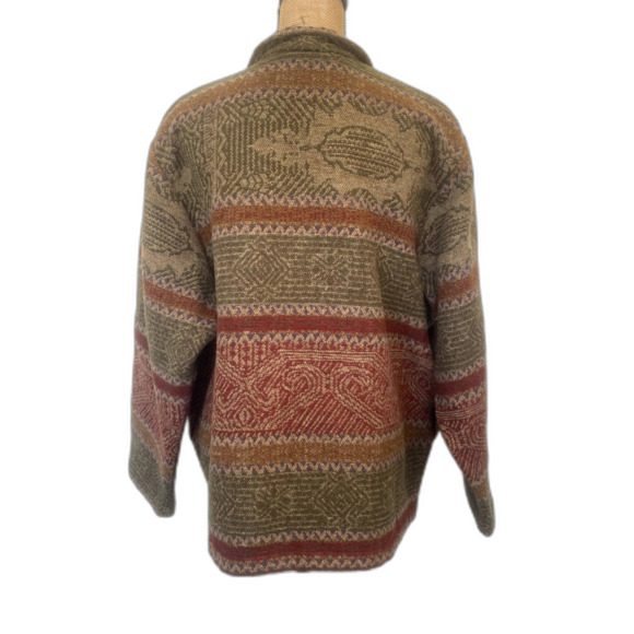Coldwater‎ Creek Womens Tapestry Jacket Wool Blend Earthy Fall Tones Size XL - Picture 3 of 4